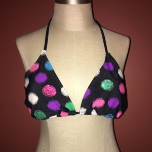 Sparkly polka dot bikini top